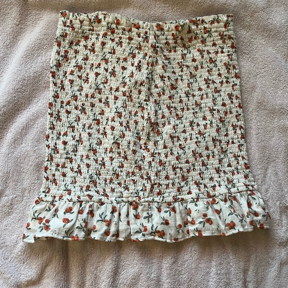 American Eagle Outfitters Floral Smocked Mini Skirt